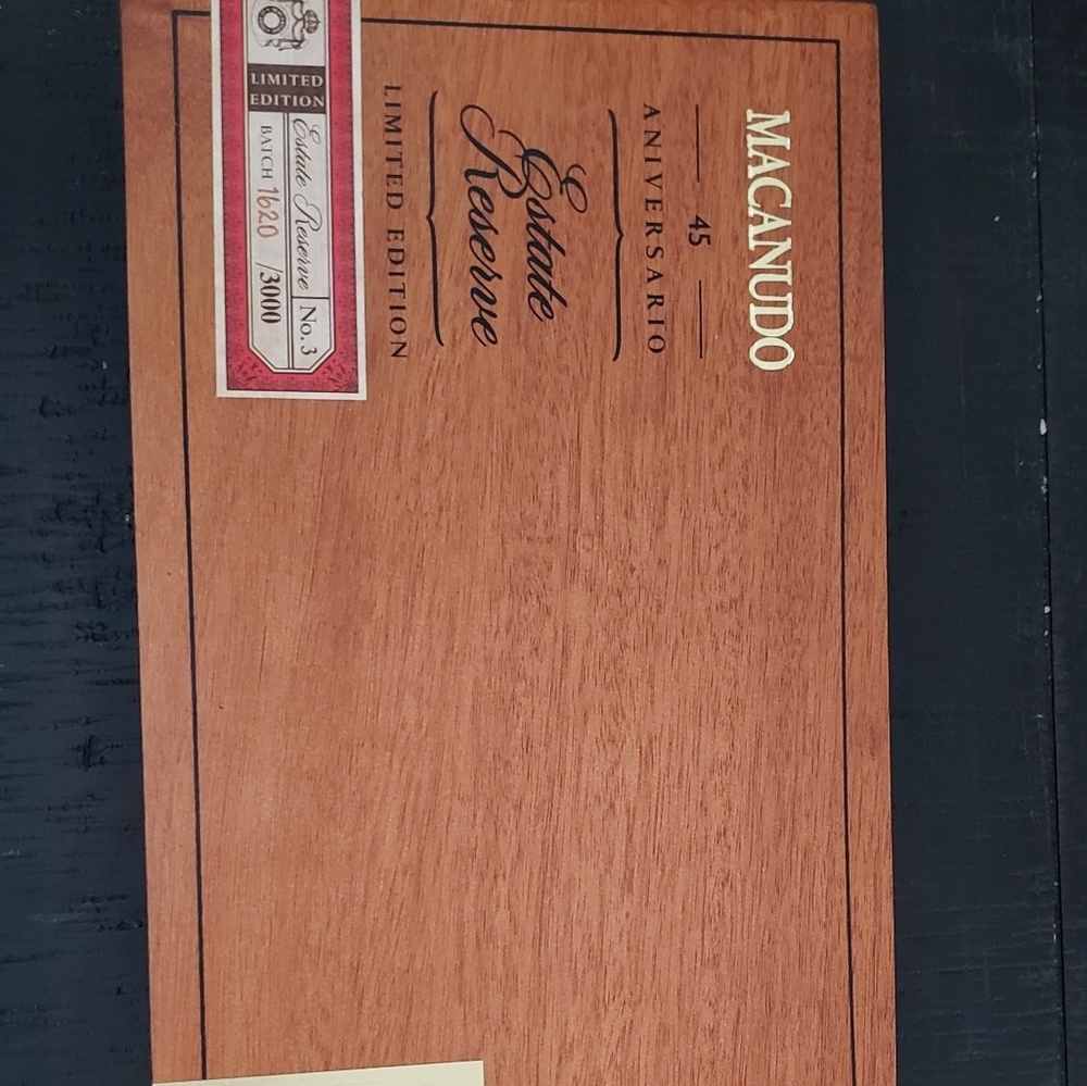 Empty Macanudo Cigar box